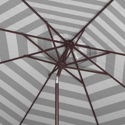 10.8' Round Vienna Umbrella Gray/White - Safavieh 5 10.8' Round Vienna Umbrella Gray/White - Safavieh - Image 3