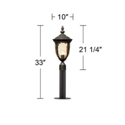 John Timberland Outdoor Post Light Fixture LED Veranda Bronze 33" Clear Hammered Glass For Exterior House Porch Patio Garden Yard 9 John Timberland Outdoor Post Light Fixture LED Veranda Bronze 33" Clear Hammered Glass For Exterior House Porch Patio Garden Yard -Garden & Outdoors GUEST 38c7aa0f d5a7 4c96 9e4a 238cb5d2b93f
