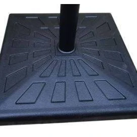 42Ibs Resin Square Patio Umbrella Base Black - Wellfor 5 42Ibs Resin Square Patio Umbrella Base Black - Wellfor - Image 3