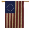Betsy Ross Burlap House Flag Hearts 28" X 40" Briarwood Lane 2 Betsy Ross Burlap House Flag Hearts 28" X 40" Briarwood Lane -Garden & Outdoors GUEST 3a58f66c bf1b 4f4b 9283 683a9264ca53