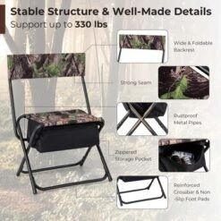 Costway Folding Hunting Chair Foldable Portable Fishing Stool With Storage Pocket 17 Costway Folding Hunting Chair Foldable Portable Fishing Stool With Storage Pocket -Garden & Outdoors GUEST 3bd266c9 bfd5 4514 af13 e3cba57dbfee