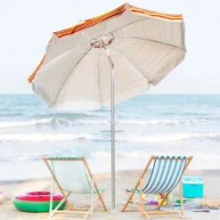 Costway 6.5FT Patio Beach Umbrella Sun Shade Tilt Carry Bag -Garden & Outdoors GUEST 3c46db63 d25e 4c83 be6f c4340493f99c
