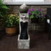 Sunnydaze Decor Sunnydaze 35"H Electric Polyresin Modern Artistry Column Outdoor Water Fountain With LED Lights -Garden & Outdoors GUEST 3df5f193 2592 4a05 a6da 3926b4ec3b62