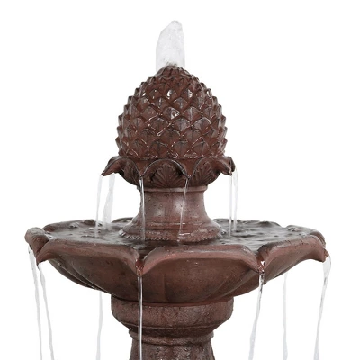 Sunnydaze Decor Sunnydaze 38"H Electric Polyresin And Fiberglass 2-Tier Curved Plinth Outdoor Water Fountain 7 Sunnydaze Decor Sunnydaze 38"H Electric Polyresin And Fiberglass 2-Tier Curved Plinth Outdoor Water Fountain - Image 5