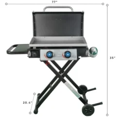 Razor Griddle GGC2030M 25 Inch Outdoor 2 Burner Portable LP Propane Gas Grill Griddle With Top Cover, Wheels, & Storage Shelf For BBQ Cooking, Black 8 Razor Griddle GGC2030M 25 Inch Outdoor 2 Burner Portable LP Propane Gas Grill Griddle With Top Cover, Wheels, & Storage Shelf For BBQ Cooking, Black -Garden & Outdoors GUEST 3e58bd0c 05c9 450d 97f9 c761548f33c8