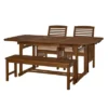 Ravenscroft 4pc Extendable Acacia Wood Outdoor Dining Set - Saracina Home -Garden & Outdoors GUEST 3f357503 0247 4419 9324 24d701a09c15