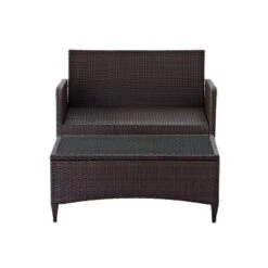 Kiawah 2pc Wicker Patio Seating Set - Sand - Crosley -Garden & Outdoors GUEST 3f4cfde8 aee5 498e bea8 5e5d8c91eb9e