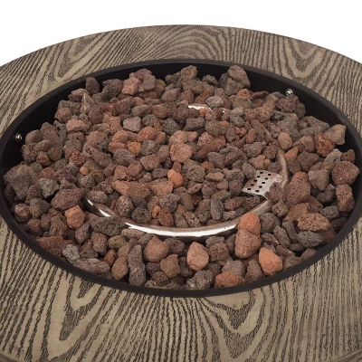 Senoia Outdoor Round Fire Pit - Brown - Christopher Knight Home 10 Senoia Outdoor Round Fire Pit - Brown - Christopher Knight Home - Image 8
