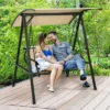 Costway Outdoor 2-Seat Swing Loveseat Canopy Hanging Swing -Garden & Outdoors GUEST 4452a1f9 fcd9 4c19 87db d1e330c57545