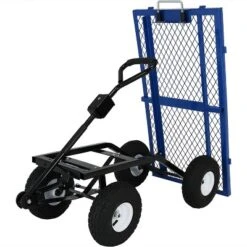Sunnydaze Decor Sunnydaze Outdoor Lawn And Garden Heavy-Duty Durable Steel Mesh Utility Dump Wagon Cart With Removable Sides -Garden & Outdoors GUEST 44f6ddc4 fbfb 4511 ad3c 372e3759f5b8