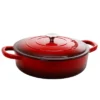 Crock-Pot Crock Pot Artisan Enameled Cast Iron 5 Quart Round Braiser Pan With Self Basting Lid In Scarlet Red -Garden & Outdoors GUEST 46fcbce8 8dfb 476c 9aea df4f060f2220