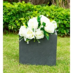 Rosemead Home & Garden, Inc. Kante Lightweight Modern Outdoor Concrete Square Planter -Garden & Outdoors GUEST 47e5c606 c1a3 4956 be83 3fdb2c091284