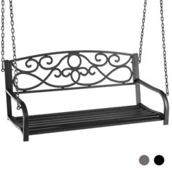 Tangkula Patio Hanging Porch Swing Outdoor 2-Person Metal Swing Bench Chair W/ Chains 21 Tangkula Patio Hanging Porch Swing Outdoor 2-Person Metal Swing Bench Chair W/ Chains -Garden & Outdoors GUEST 4859547d b4f2 4b67 8d66 af8627121c90