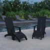 Merrick Lane Set Of 2 Adirondack Slatted Back Patio Chairs With Accompanying Foot Ottomans -Garden & Outdoors GUEST 4a167b86 ef7e 4d49 9d2e 6c02902904d8