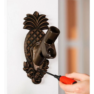 Evergreen Pineapple Mounting Plate- 3.5 X 8.75 Inches Durable Outdoor Flag Hardware 4 Evergreen Pineapple Mounting Plate- 3.5 X 8.75 Inches Durable Outdoor Flag Hardware - Image 2