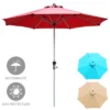 Costway 9' Patio Market Umbrella Outdoor Table Aluminum Crank W/8 Rib -Garden & Outdoors GUEST 4c24c6ed f07f 4db5 ace0 ded8113c2c8d