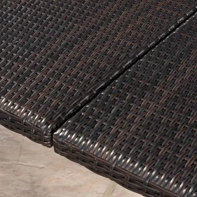 Fiona 9pc Wicker Dining Set - Brown - Christopher Knight Home 5 Fiona 9pc Wicker Dining Set - Brown - Christopher Knight Home - Image 3