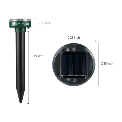 Dartwood Outdoor Solar Ultrasonic Pest And Mole Repellent - Remove Groundhogs Rats Mice Snakes And More From Your Gardens, Lawns,and Yards (4-8 Packs) 5 Dartwood Outdoor Solar Ultrasonic Pest And Mole Repellent - Remove Groundhogs Rats Mice Snakes And More From Your Gardens, Lawns,and Yards (4-8 Packs) - Image 3