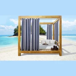 Commonwealth Seascapes Stripes Light Filtering Satiny Look Provide Privacy Grommet Outdoor Panel Pair Indigo 8 Commonwealth Seascapes Stripes Light Filtering Satiny Look Provide Privacy Grommet Outdoor Panel Pair Indigo -Garden & Outdoors GUEST 50038eec 2094 4e4f 80d4 041cae741c4c