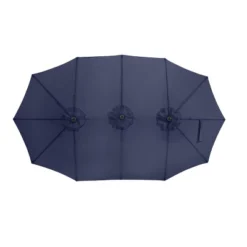 Extra Large Outdoor Umbrella - 15 Ft Double Patio Shade With Easy Hand Crank For Outdoor Furniture, Deck, Backyard, Or Pool By Pure Garden (Navy) -Garden & Outdoors GUEST 5153b0c0 ce1d 428e 92f4 cfe7978041b8
