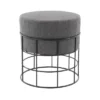 Metal Fabric Patio Garden Stool - Olivia & May -Garden & Outdoors GUEST 536b9fcb a23e 48d7 8946 c4ed5102cf96