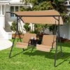 Costway 2-Person Canopy Porch Swing Padded Chair Cooler Bag Rotatable Tray TurquoiseBeigeBlack -Garden & Outdoors GUEST 54a8afb4 05c4 4ab3 8390 0facb8076bde