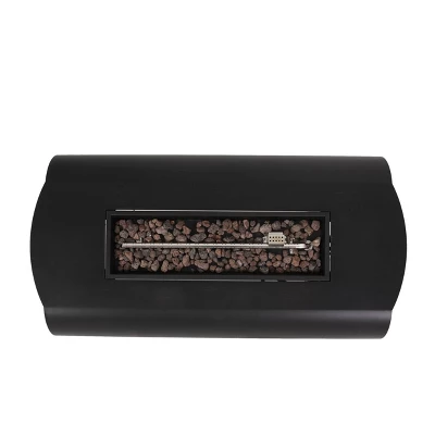 Vernon Outdoor Rectangular Fire Pit With Tank Holder - Dark Gray - Christopher Knight Home 9 Vernon Outdoor Rectangular Fire Pit With Tank Holder - Dark Gray - Christopher Knight Home - Image 7