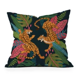 Avenie Jungle Cats Outdoor Throw Pillow Orange - Deny Designs -Garden & Outdoors GUEST 56c1a4fa 34b8 436b 8bb0 26501e9da96a