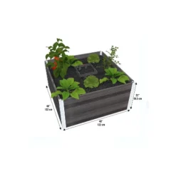 48"x48" Urbana Keyhole Garden Square Vinyl Garden Bed Espresso - Vita -Garden & Outdoors GUEST 580a94e4 894e 4ef4 b548 77128d798e49