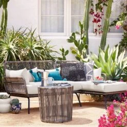 Latigo Patio Sectional Gray/Brown/Linen - Opalhouse™ -Garden & Outdoors GUEST 58c62a04 f1e9 49d0 af85 6fa1cf870e49