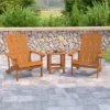 Flash Furniture 2 Pack Charlestown All-Weather Poly Resin Wood Adirondack Chairs With Side Table -Garden & Outdoors GUEST 598ab53e 83c3 44cc b956 ea0bfba7dbde