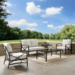 5pc Kaplan Outdoor Seating Set Oatmeal - Crosley 10 5pc Kaplan Outdoor Seating Set Oatmeal - Crosley -Garden & Outdoors GUEST 59b749a1 0953 46a3 be80 31220bea876c