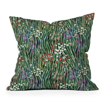 Windy Day In Garden Outdoor Throw Pillow - Deny Designs 6 Windy Day In Garden Outdoor Throw Pillow - Deny Designs - Image 4