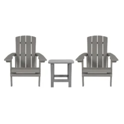 Flash Furniture 2 Pack Charlestown All-Weather Poly Resin Wood Adirondack Chairs With Side Table 31 Flash Furniture 2 Pack Charlestown All-Weather Poly Resin Wood Adirondack Chairs With Side Table -Garden & Outdoors GUEST 5ce216ab 76b1 49b9 a5bd f8038216a237 1