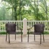 Palm Harbor 2pk Outdoor Wicker Stackable Chairs - Brown - Crosley -Garden & Outdoors GUEST 5e7e3e42 4227 4106 8495 95b0fb08252a