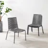 Fenton 4pk Outdoor Wicker Stackable Chairs - Gray - Crosley -Garden & Outdoors GUEST 5f75d6b8 a2d9 42ed b680 b994267552bb