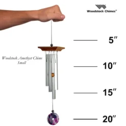Woodstock Wind Chimes Signature Collection, Woodstock Amethyst Chime, Small 21'' Silver Wind Chime WYBR 11 Woodstock Wind Chimes Signature Collection, Woodstock Amethyst Chime, Small 21'' Silver Wind Chime WYBR -Garden & Outdoors GUEST 608280b3 bf5d 4d59 997f 5ff46bc34851