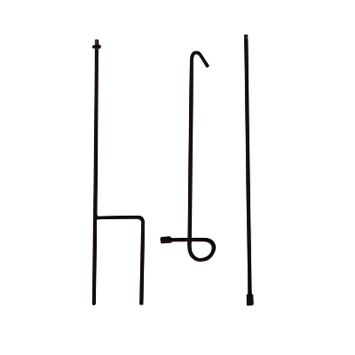 Evergreen Flag Elegant Sturdy Black Metal 3 Piece Garden Flag Stand - 15" Long X 42" High 5 Evergreen Flag Elegant Sturdy Black Metal 3 Piece Garden Flag Stand - 15" Long X 42" High - Image 3