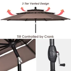 Tangkula Outdoor Auto-tilt Patio Market Umbrella W/ Double Vented 20 Tangkula Outdoor Auto-tilt Patio Market Umbrella W/ Double Vented -Garden & Outdoors GUEST 62c13b66 4165 48cd abed bcefe433f8a2