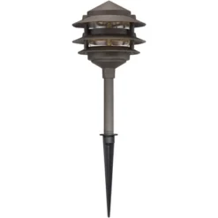 John Timberland Pagoda Bronze 10-Piece Outdoor LED Landscape Lighting Set
