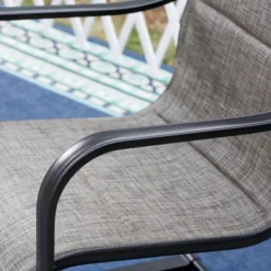 Patio Set With Steel Table With 1.57" Umbrella Hole & Padded Sling Arm Chairs - Captiva Designs -Garden & Outdoors GUEST 64645ba4 f3fd 4599 a5a7 bb723156031c 1