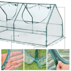 Aoodor 6' X 3 ' X 3' Portable Mini Greenhouse PE Cover 2 Zipper Door -Garden & Outdoors GUEST 65508d44 6ca6 48f2 a156 0164bf4d814e