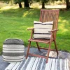 Northlight 18" White And Black Striped Outdoor Woven Pouf Ottoman -Garden & Outdoors GUEST 66f16c8d efa2 4754 8821 9d338d62e053
