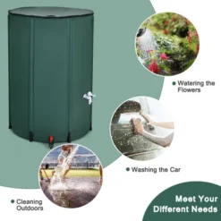 Costway 100 Gallon Portable Rain Barrel Water Collector Collapsible Tank W/Spigot Filter -Garden & Outdoors GUEST 67ac2c85 5b79 440f 922d 13aeb4cfbbbb