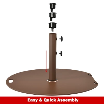 Costway 9ft Patio Umbrella Outdoor W/ 50 LBS Round Umbrella Stand W/ Wheels 10 Costway 9ft Patio Umbrella Outdoor W/ 50 LBS Round Umbrella Stand W/ Wheels - Image 8