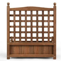 Costway Solid Wood Planter Box With Trellis Weather-Resistant Outdoor 25''x11''x30'' 17 Costway Solid Wood Planter Box With Trellis Weather-Resistant Outdoor 25''x11''x30'' -Garden & Outdoors GUEST 69db8e8c 6a02 459d 9d99 1382ce45b72d