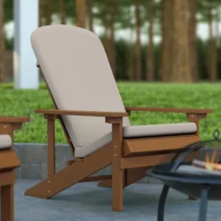 Emma And Oliver Set Of Two All-Weather Polyresin Adirondack Chairs With Cushions -Garden & Outdoors GUEST 6afb576e 2a73 4e13 a872 104b409fb1d8