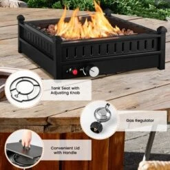 Costway Portable Tabletop Fire Bowl 40,000 BTU Propane Firepit Fit Umbrella Holes Table 19 Costway Portable Tabletop Fire Bowl 40,000 BTU Propane Firepit Fit Umbrella Holes Table -Garden & Outdoors GUEST 6e7c92f3 d0eb 4ee5 87e4 31796b1e22db