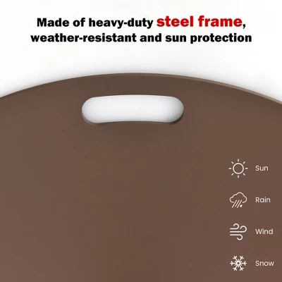 Costway 9ft Patio Umbrella Outdoor W/ 50 LBS Round Umbrella Stand W/ Wheels 9 Costway 9ft Patio Umbrella Outdoor W/ 50 LBS Round Umbrella Stand W/ Wheels - Image 7