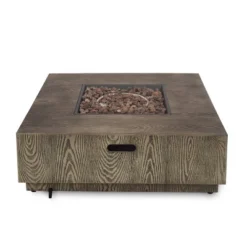 Wellington Outdoor 40000 BTU Square Fire Pit Brown - Christopher Knight Home -Garden & Outdoors GUEST 708dbfd5 4530 4585 9d2f 7d88ae911408